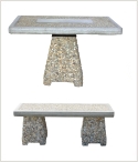 Obdélníkový stůl z vymývaného betonu